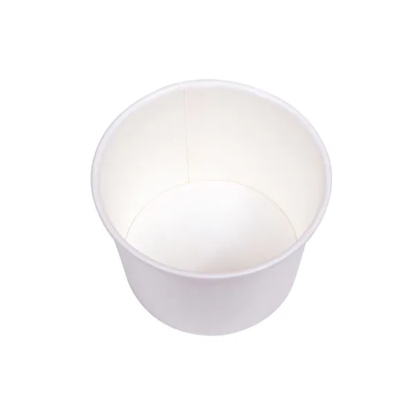 [1,000 ct] 8 oz Gourmet Paper Food Container | White | 96 mm