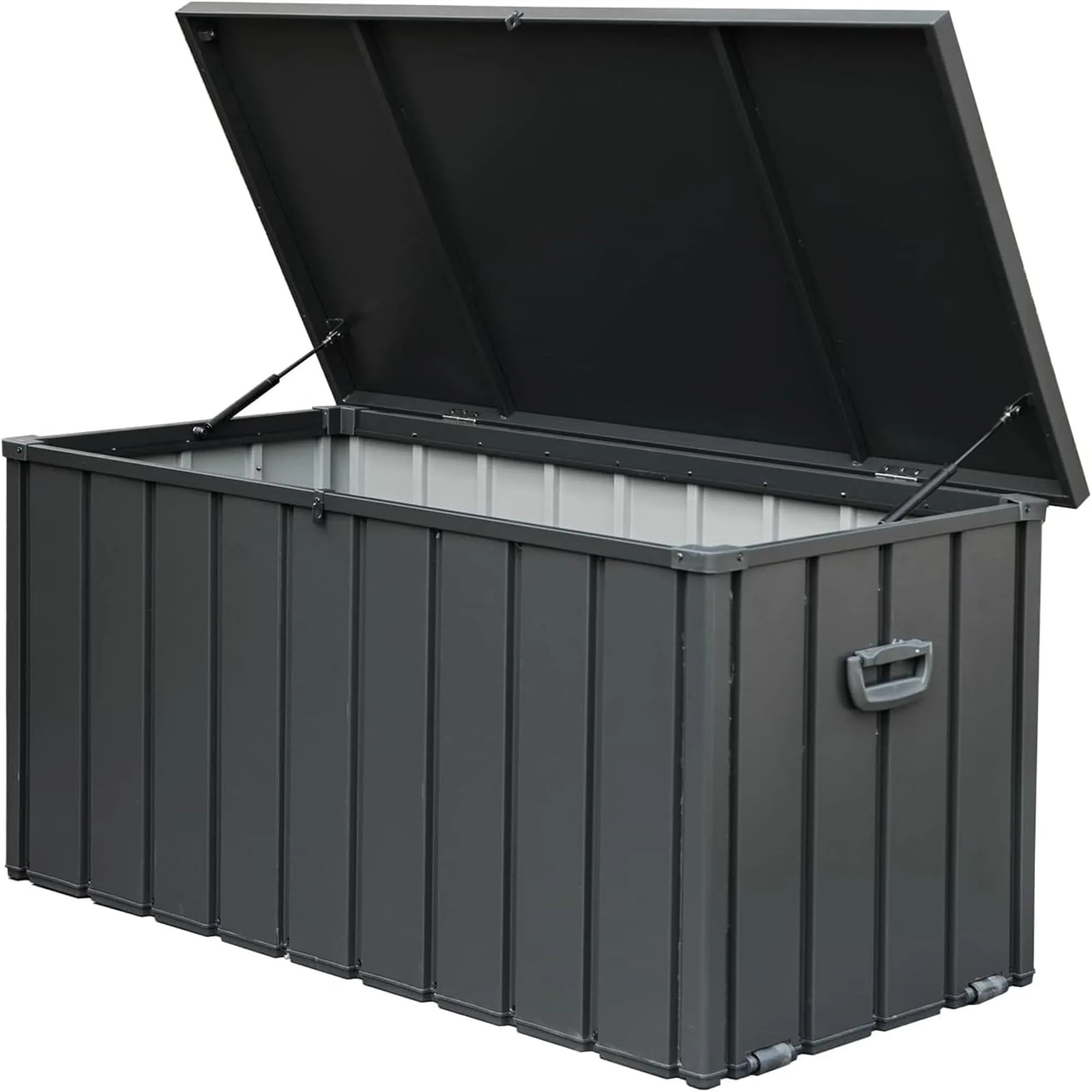 160 Gallon Waterproof Outdoor Storage Deck Box (Dark Gray)