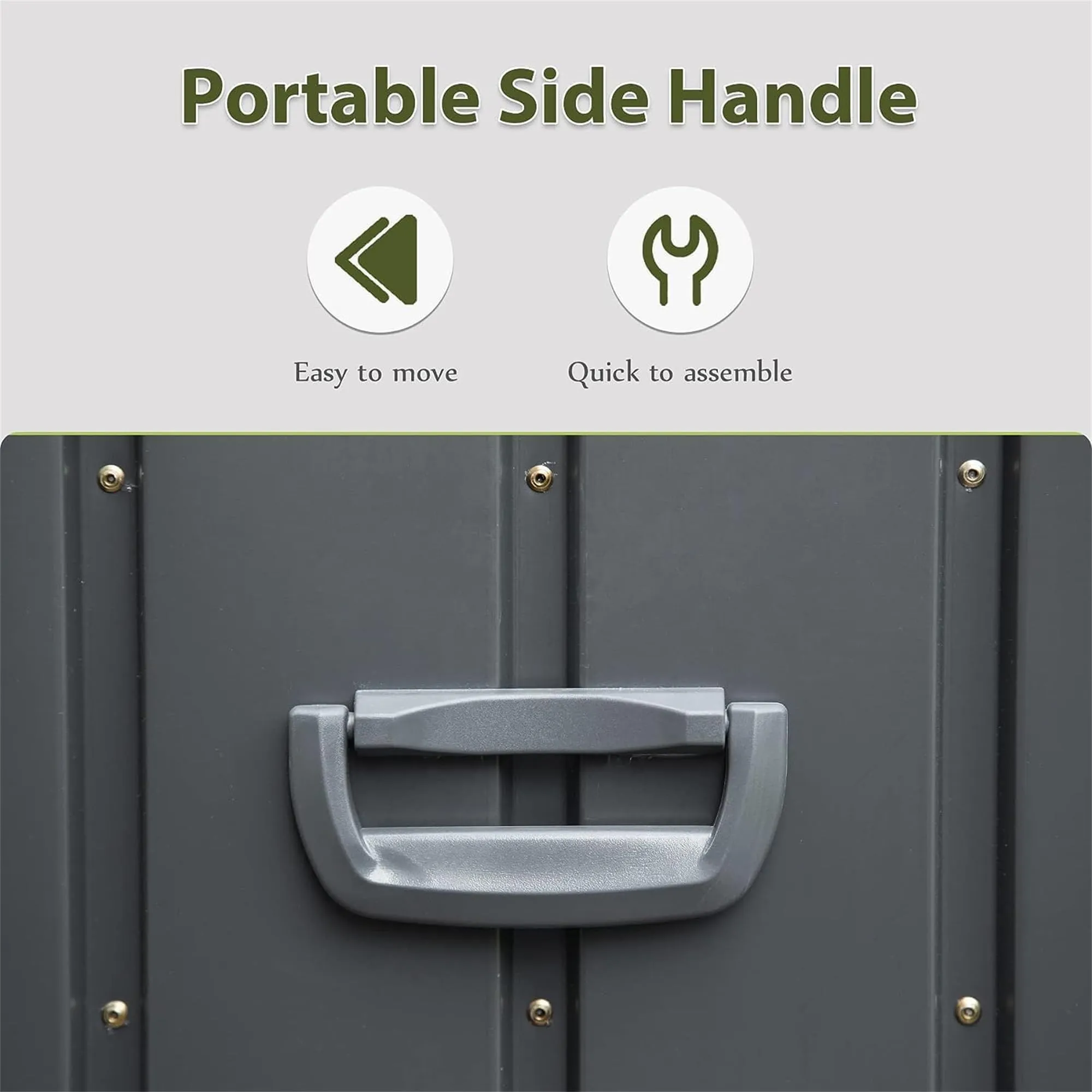 160 Gallon Waterproof Outdoor Storage Deck Box (Dark Gray)