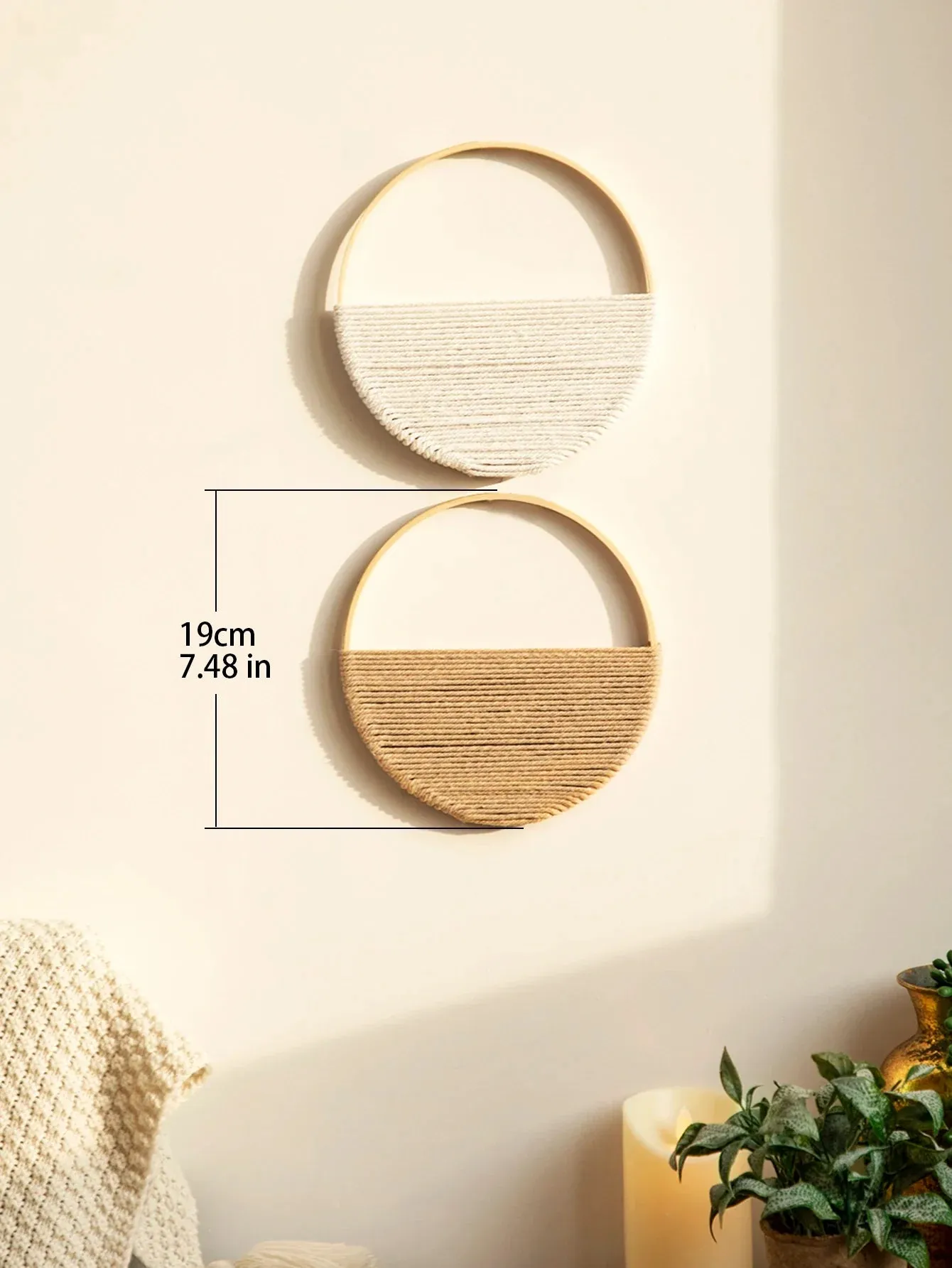 2 Boho Macrame Wall Hangings for Home Decor