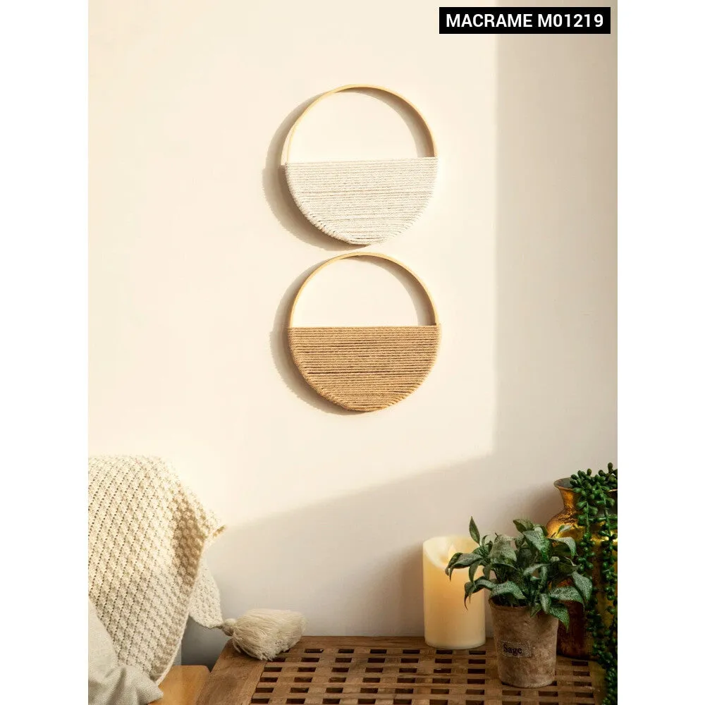 2 Boho Macrame Wall Hangings for Home Decor