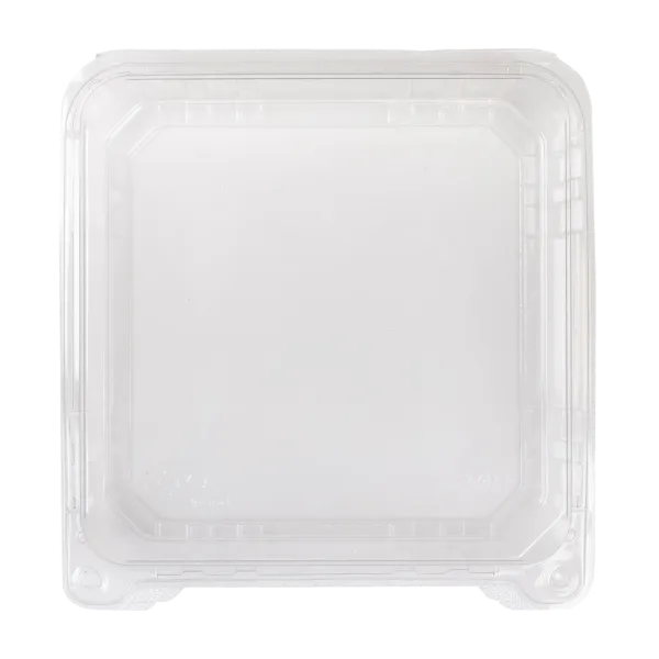 [200 ct] 9'' x 9'' Hinged Food Containers | PET | Clear