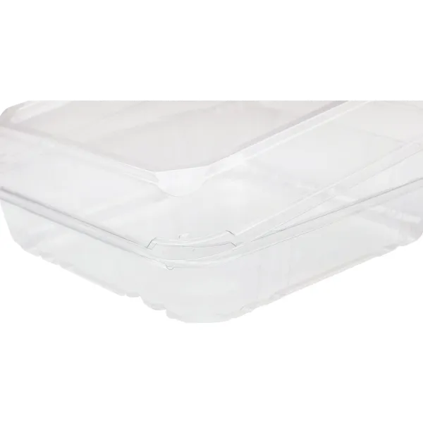 [200 ct] 9'' x 9'' Hinged Food Containers | PET | Clear