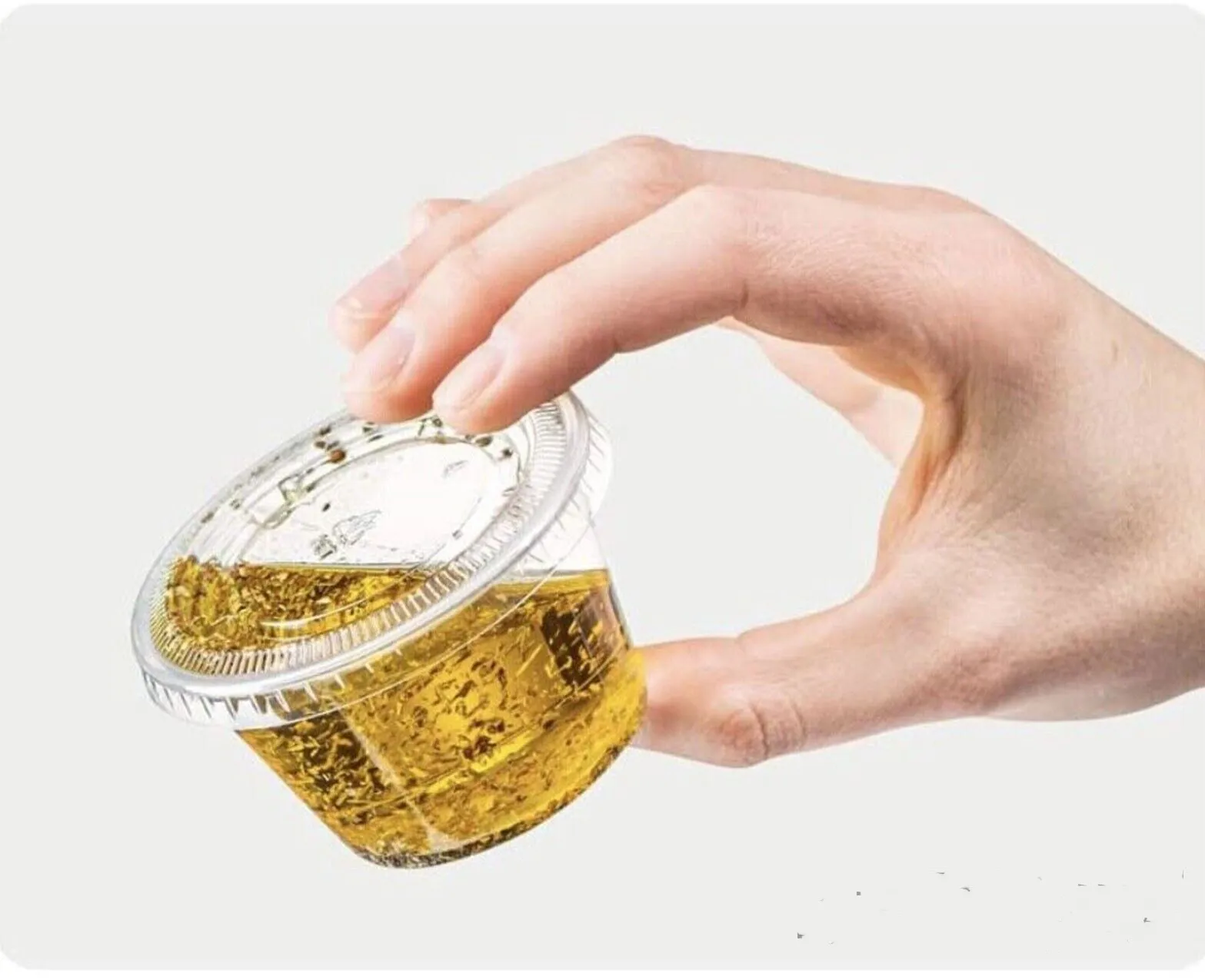 48 PCS (3 Pack) Clear Shot Plastic Disposable Portion Cups With Lids In Bag 4 Oz
