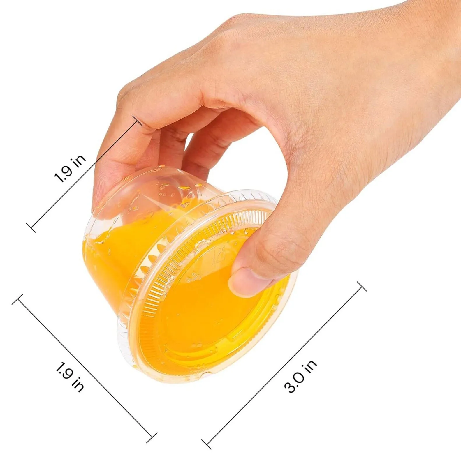 48 PCS (3 Pack) Clear Shot Plastic Disposable Portion Cups With Lids In Bag 4 Oz