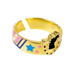 Anime JoJo'S Bizarre Adventure Johnny Joestar Manga Figure S925 Rings Adjustable