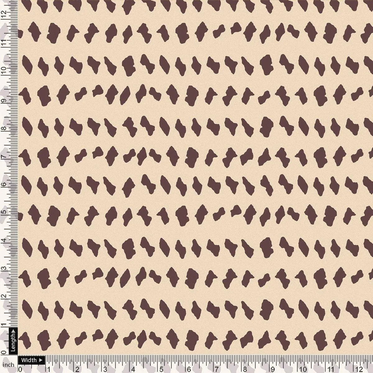 Brown Stones Digital Printed Fabric - Pure Muslin