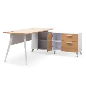 Calibre 160cm Right Return Executive Office Desk - Natural