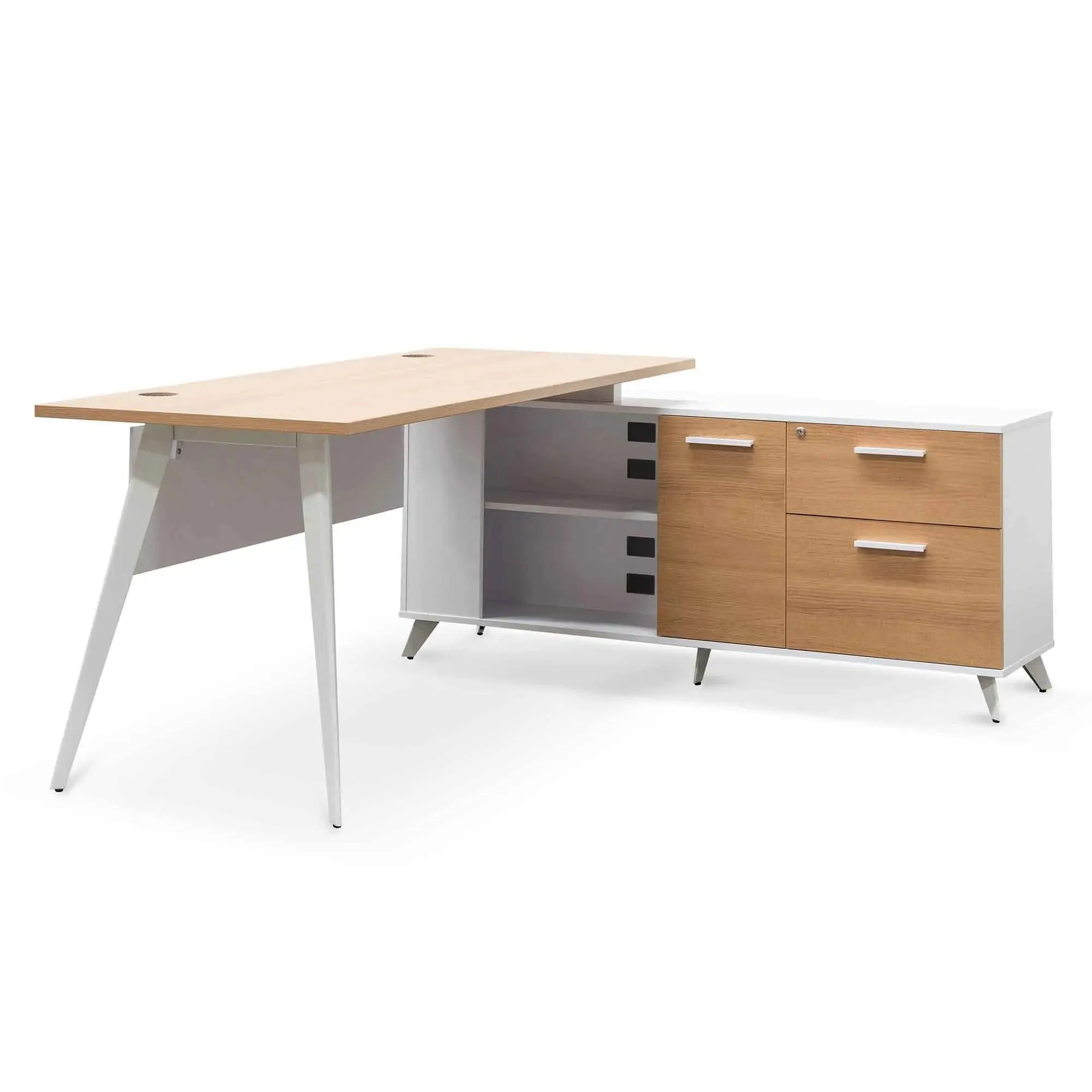 Calibre 160cm Right Return Executive Office Desk - Natural