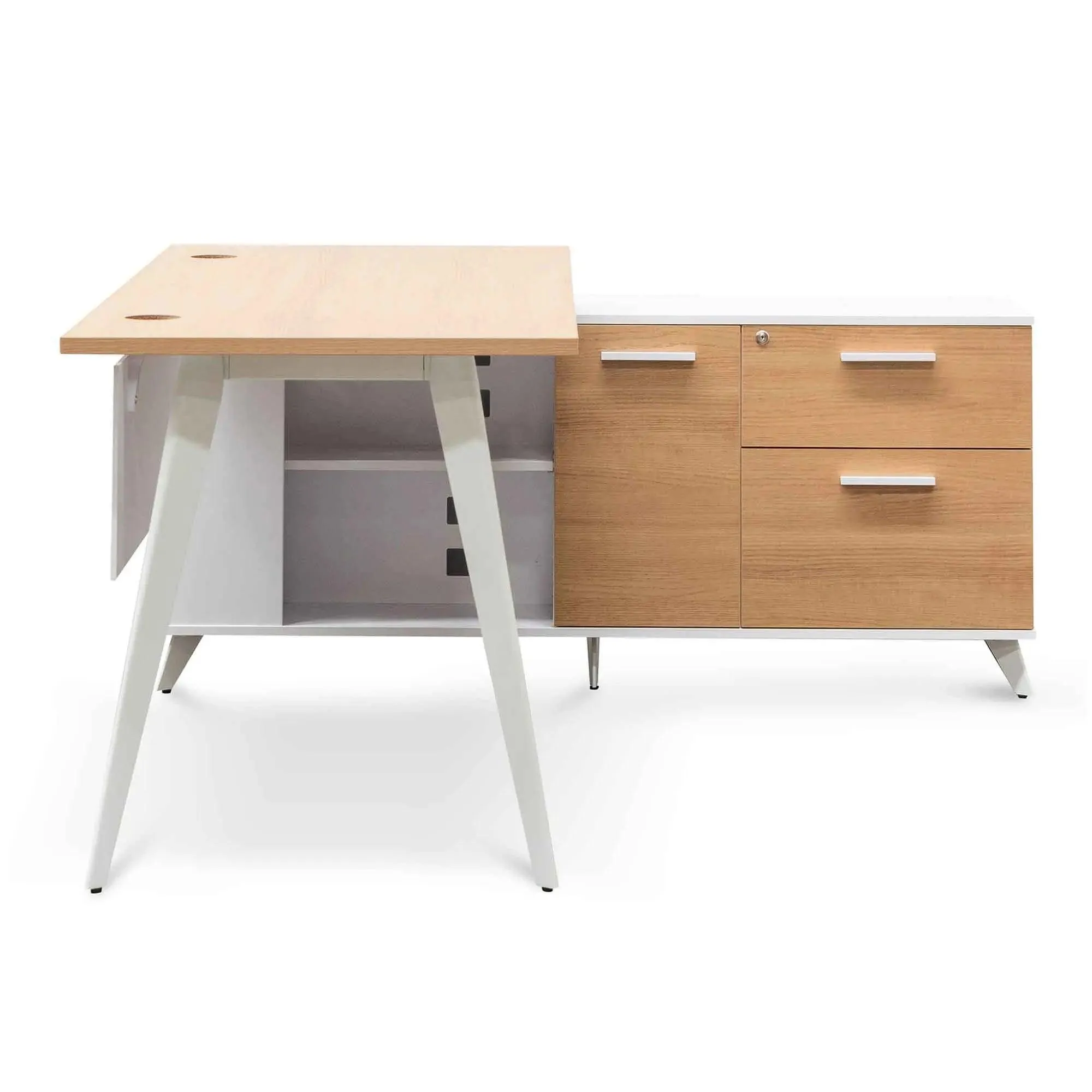 Calibre 160cm Right Return Executive Office Desk - Natural