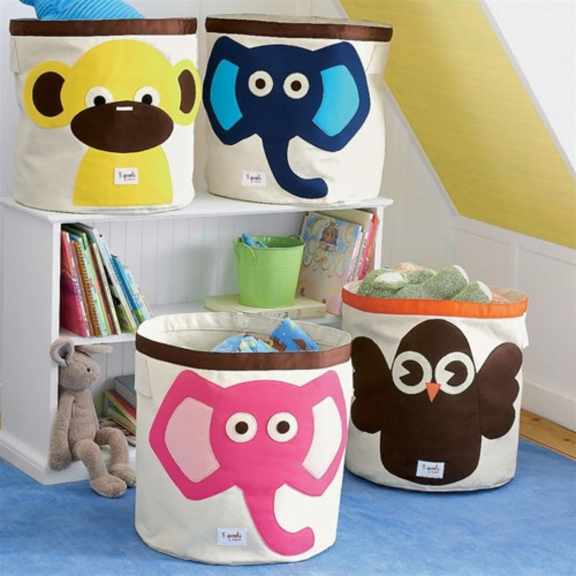 Children's Storage Bin - Elephant (Pink)