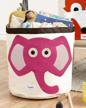 Children's Storage Bin - Elephant (Pink)