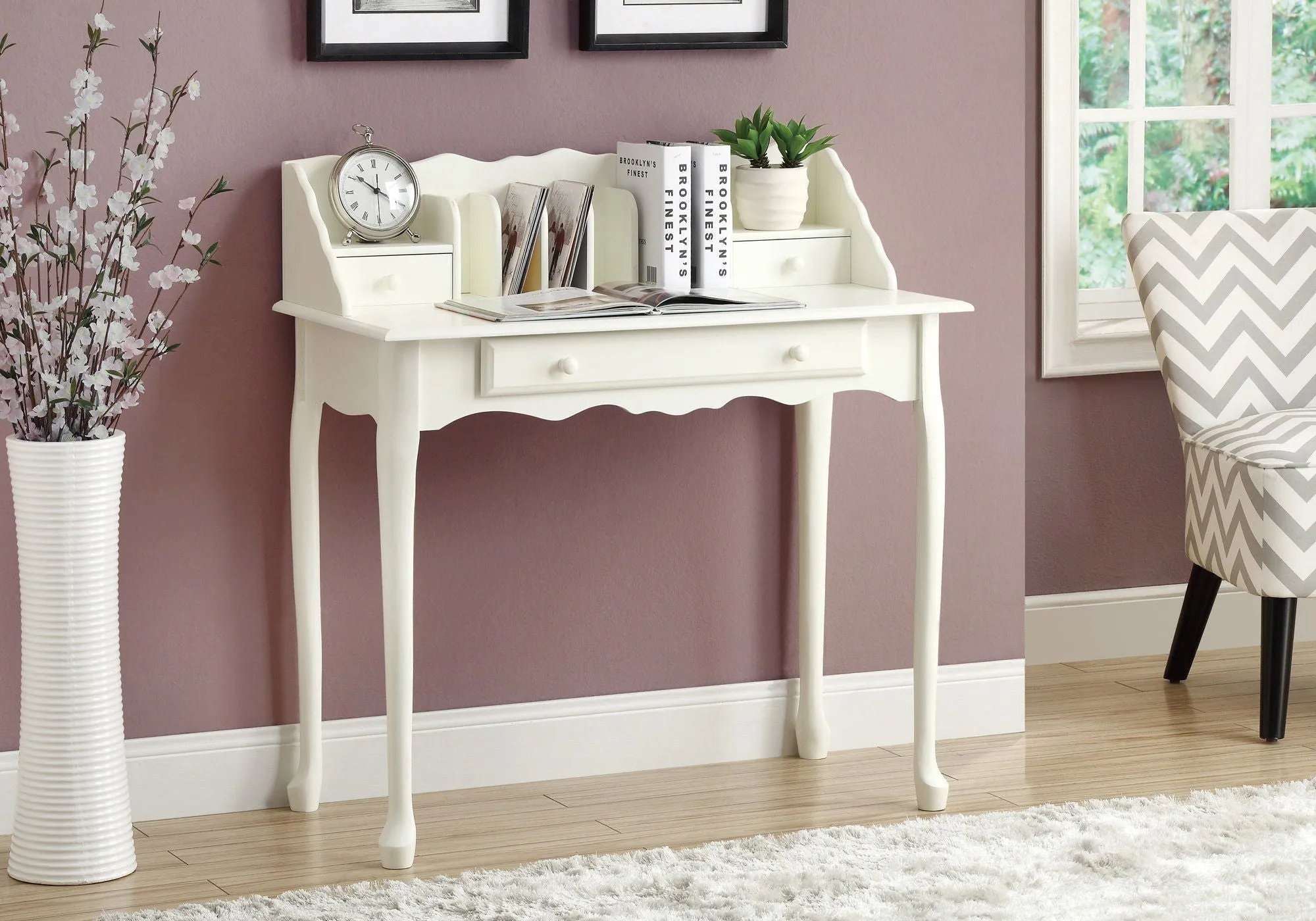 Computer Desk For Home Office, Laptop, Storage Drawers, Traditional by Couch.com