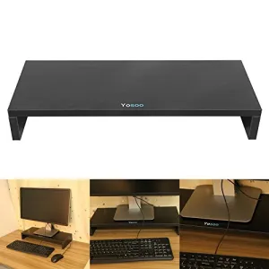 Computer Monitor Riser Stands Computer Screen Laptop Rack Organizer Display Bracket Rack (1 Tier, Black)