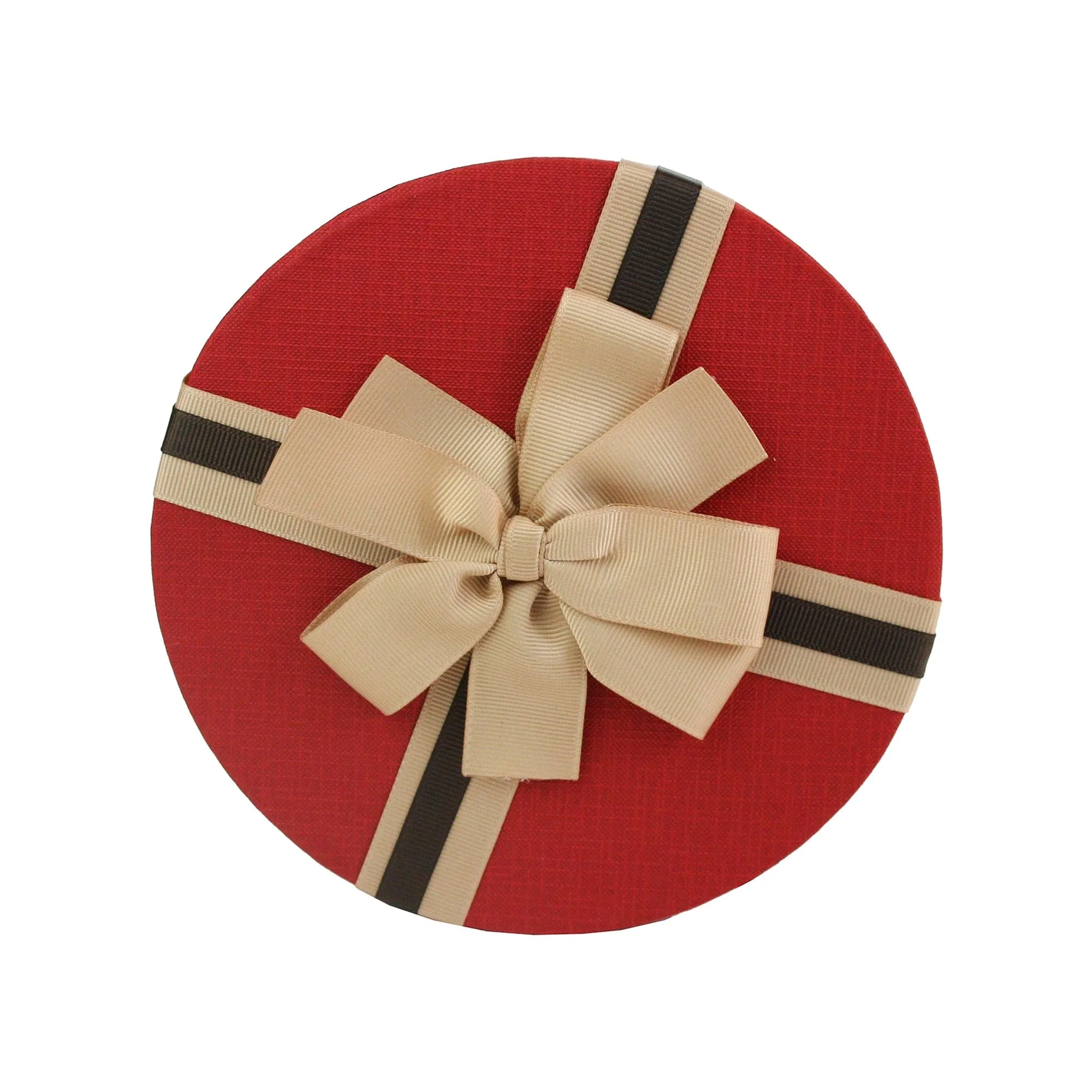 Elegant Cream/Red Gift Boxes - Set of 3 (Sizes Available)