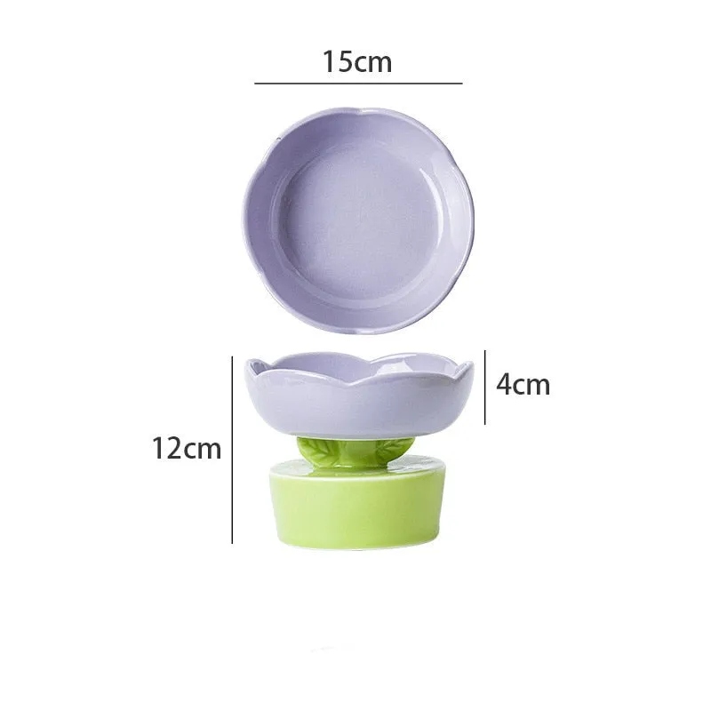 Flower Pet Food Bowl