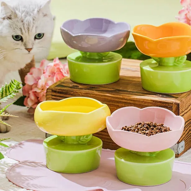 Flower Pet Food Bowl