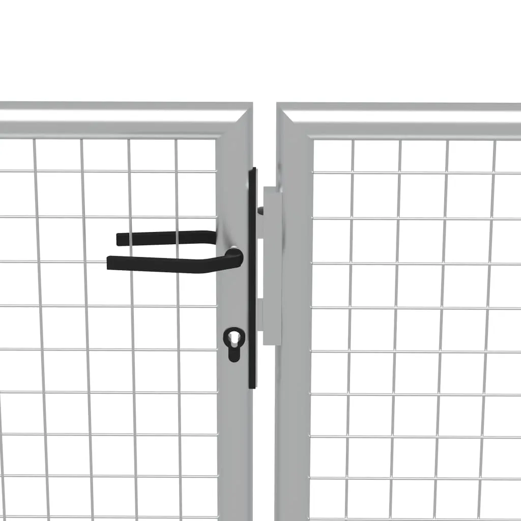 Garden Gate Galvanised Steel 415x250 cm Silver