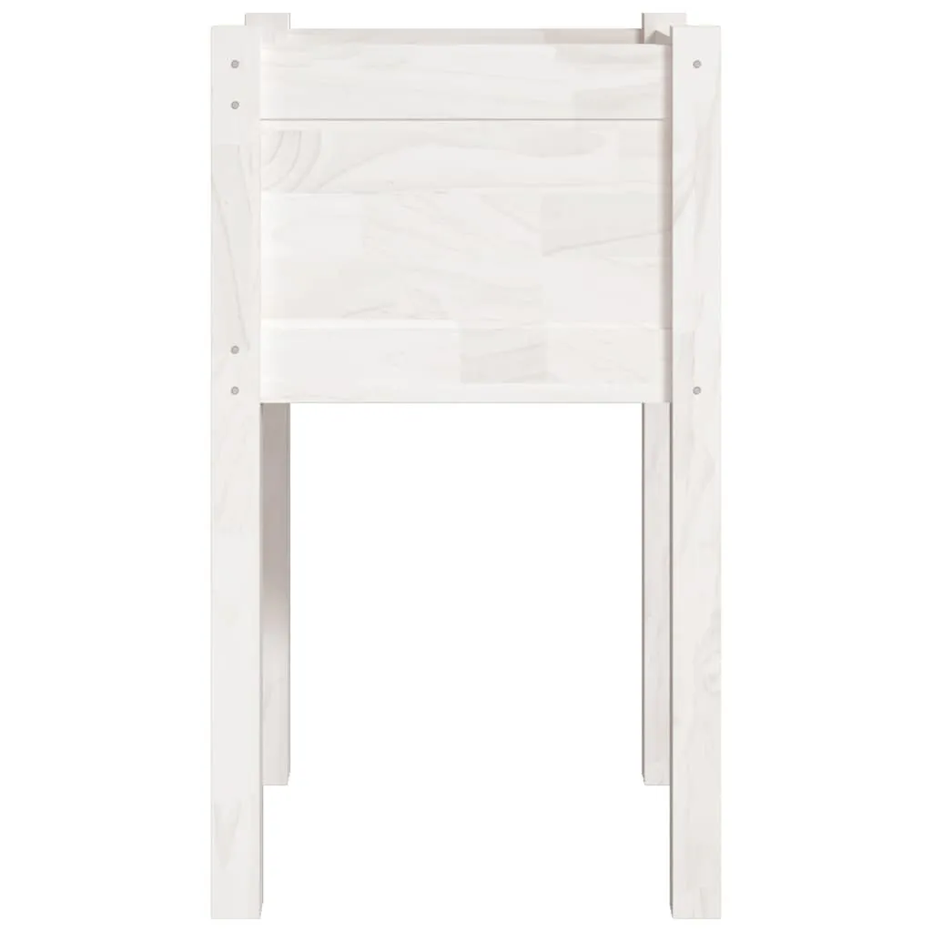 Garden Planters 2 pcs White 40x40x70 cm Solid Pinewood