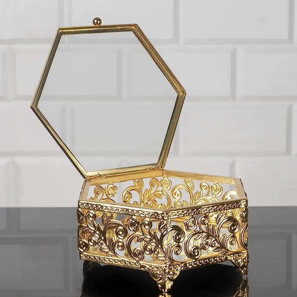 Handmade Hexagon Jewelry Boxes for Women