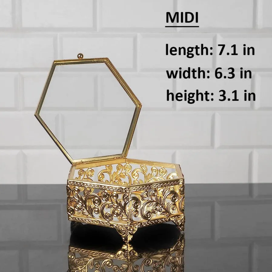 Handmade Hexagon Jewelry Boxes for Women