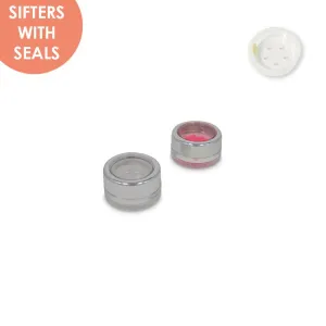 Jars: Shiny Silver Rim and Sifters with Seals