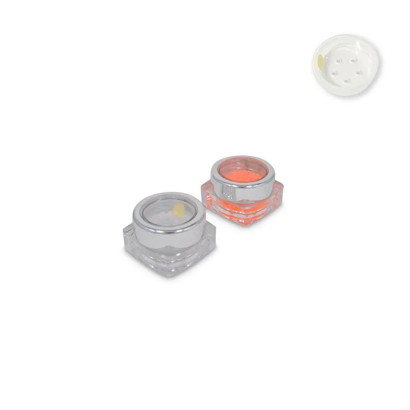 Jars: Shiny Silver Rim and Sifters with Seals