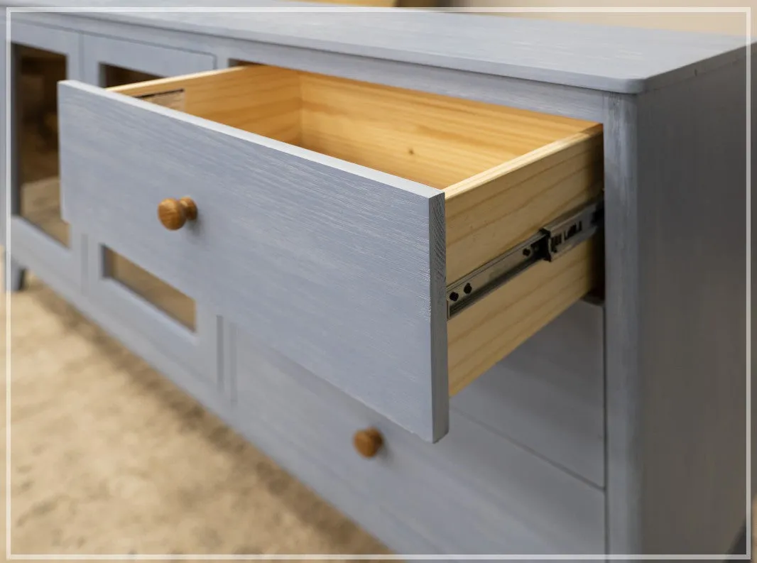 Jasmine Solid Wood Console / TV Stand - Blue