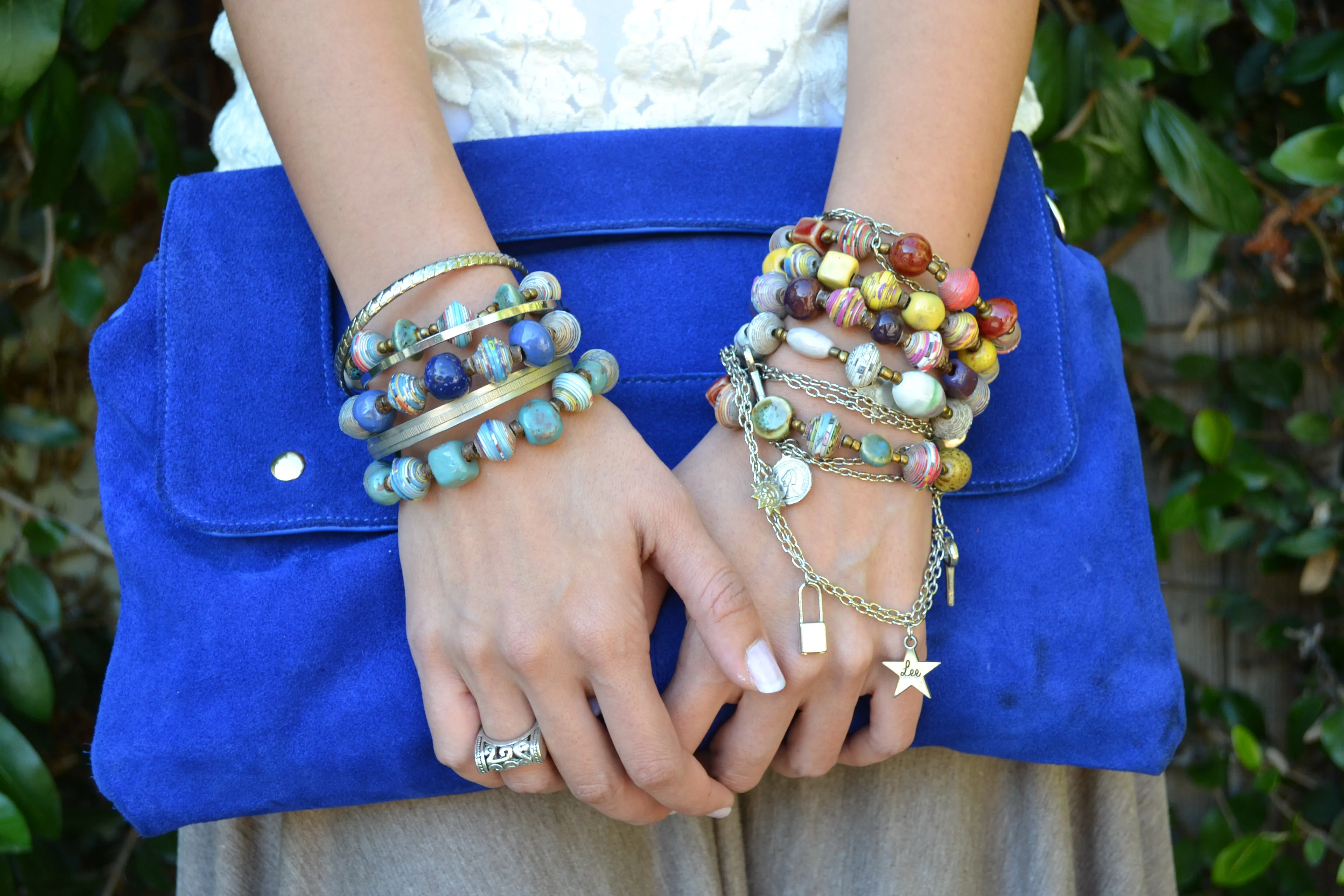 Paper Beads Bracelet | Red