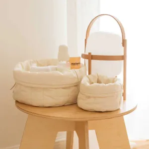 Set of Two Quilted Baskets | Bambie Natural