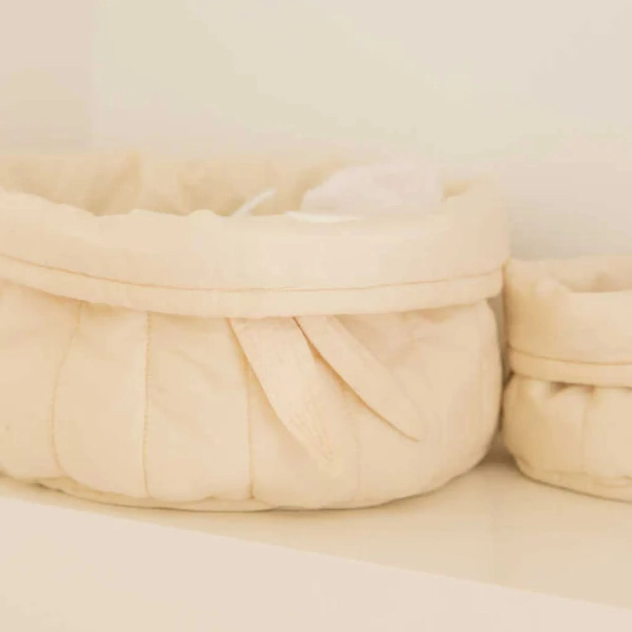 Set of Two Quilted Baskets | Bambie Natural