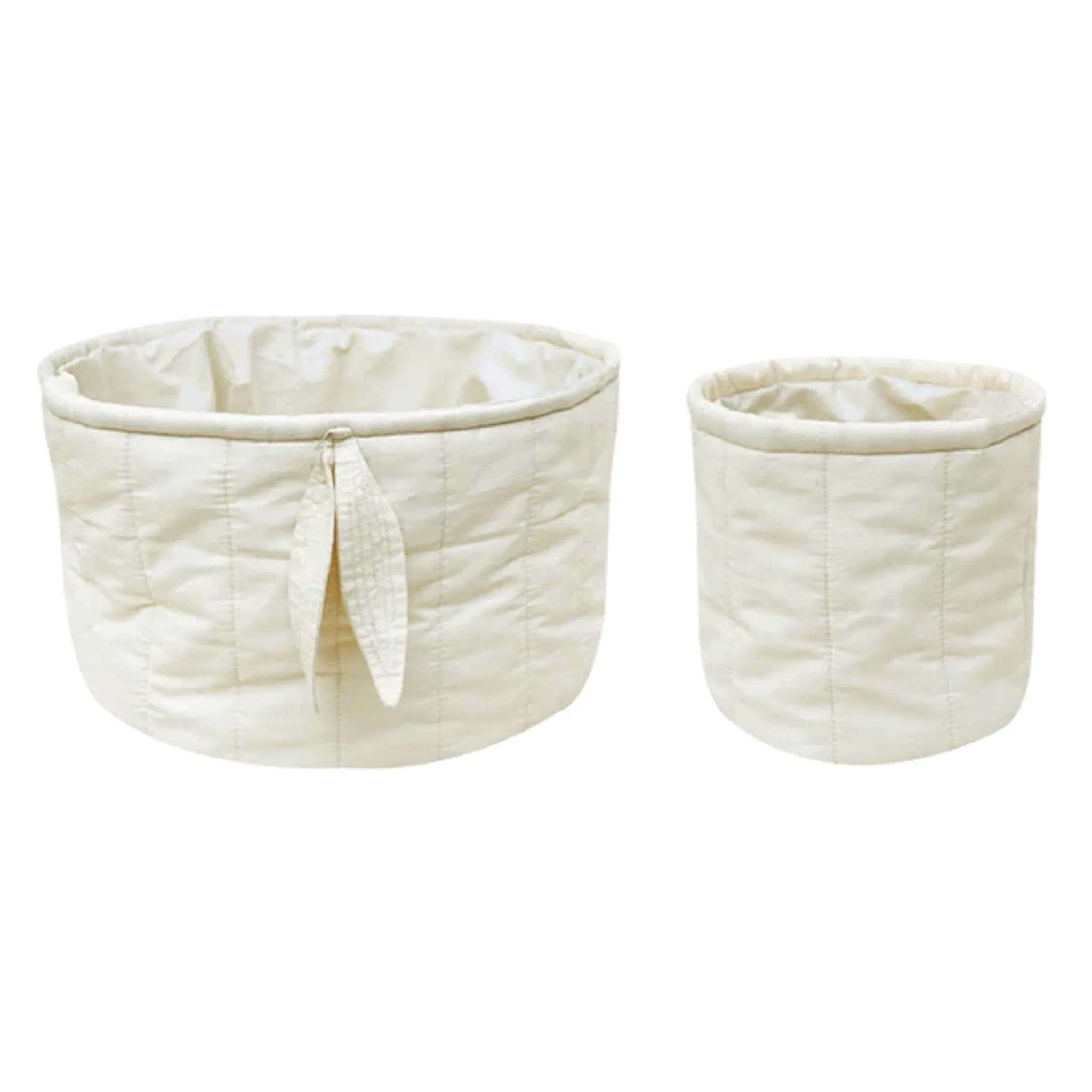 Set of Two Quilted Baskets | Bambie Natural