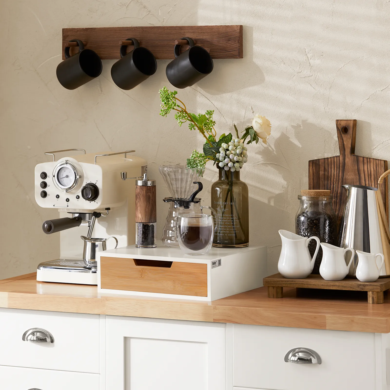 SoBuy Coffee Pod Storage Drawer, Coffee Capsule Holder Stand Box  FRG179-WN