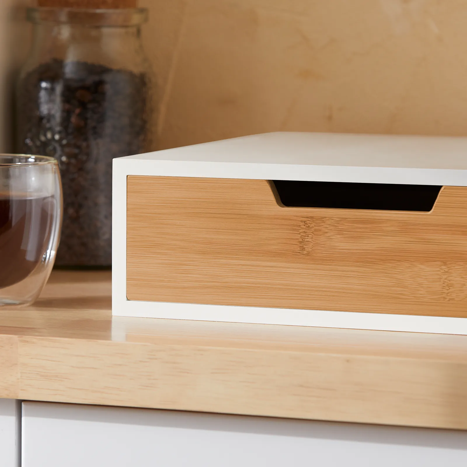 SoBuy Coffee Pod Storage Drawer, Coffee Capsule Holder Stand Box  FRG179-WN