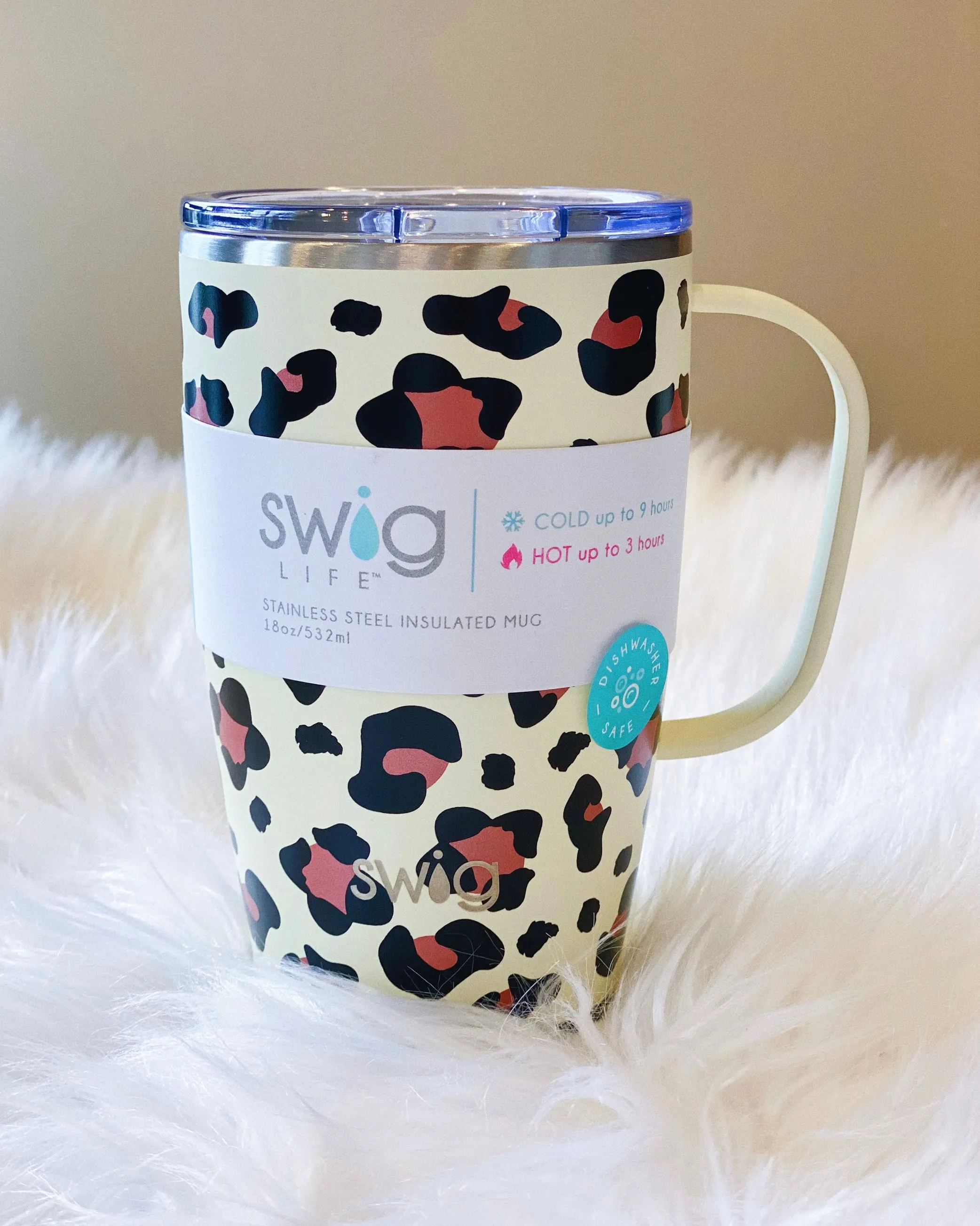 Swig 18oz Mug in Luxy Leopard FINAL SALE