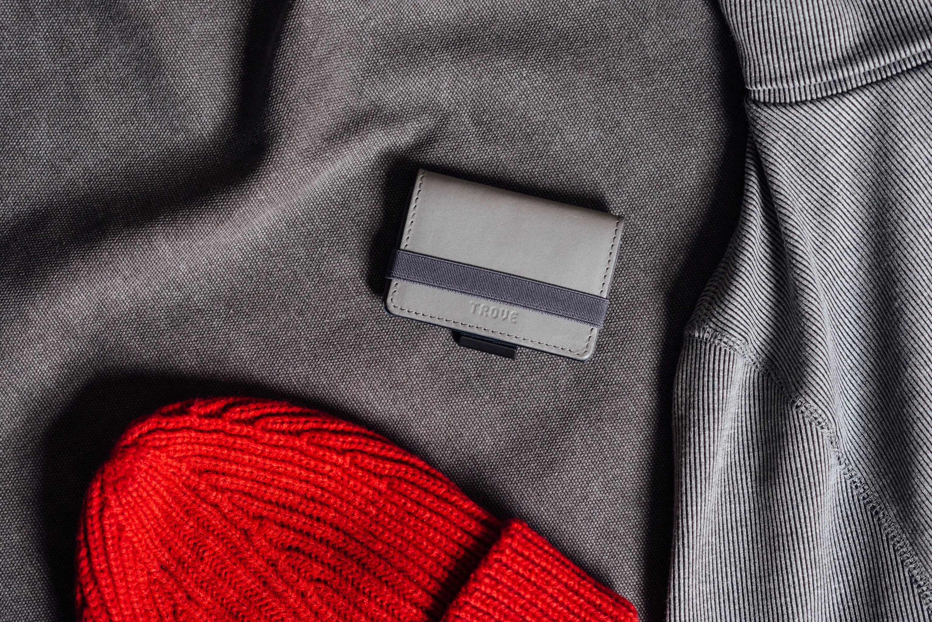 TROVE Cash Wrap: Grey Leather