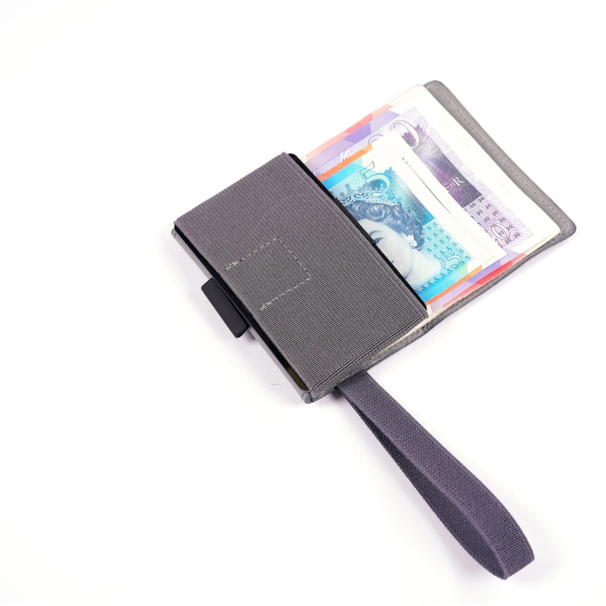 TROVE Cash Wrap: Grey Leather