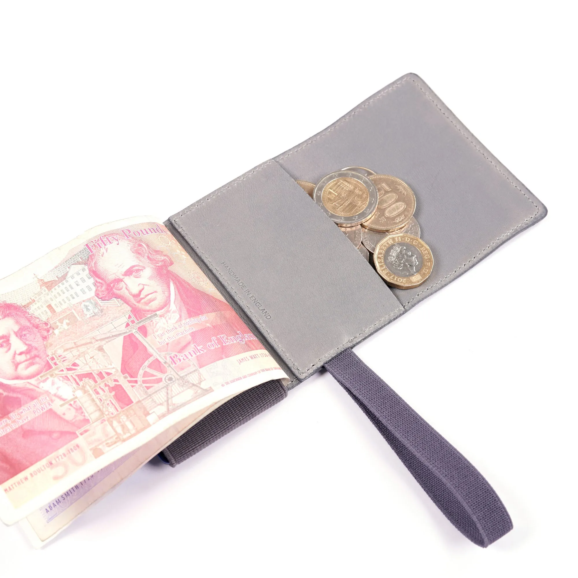 TROVE Cash Wrap: Grey Leather