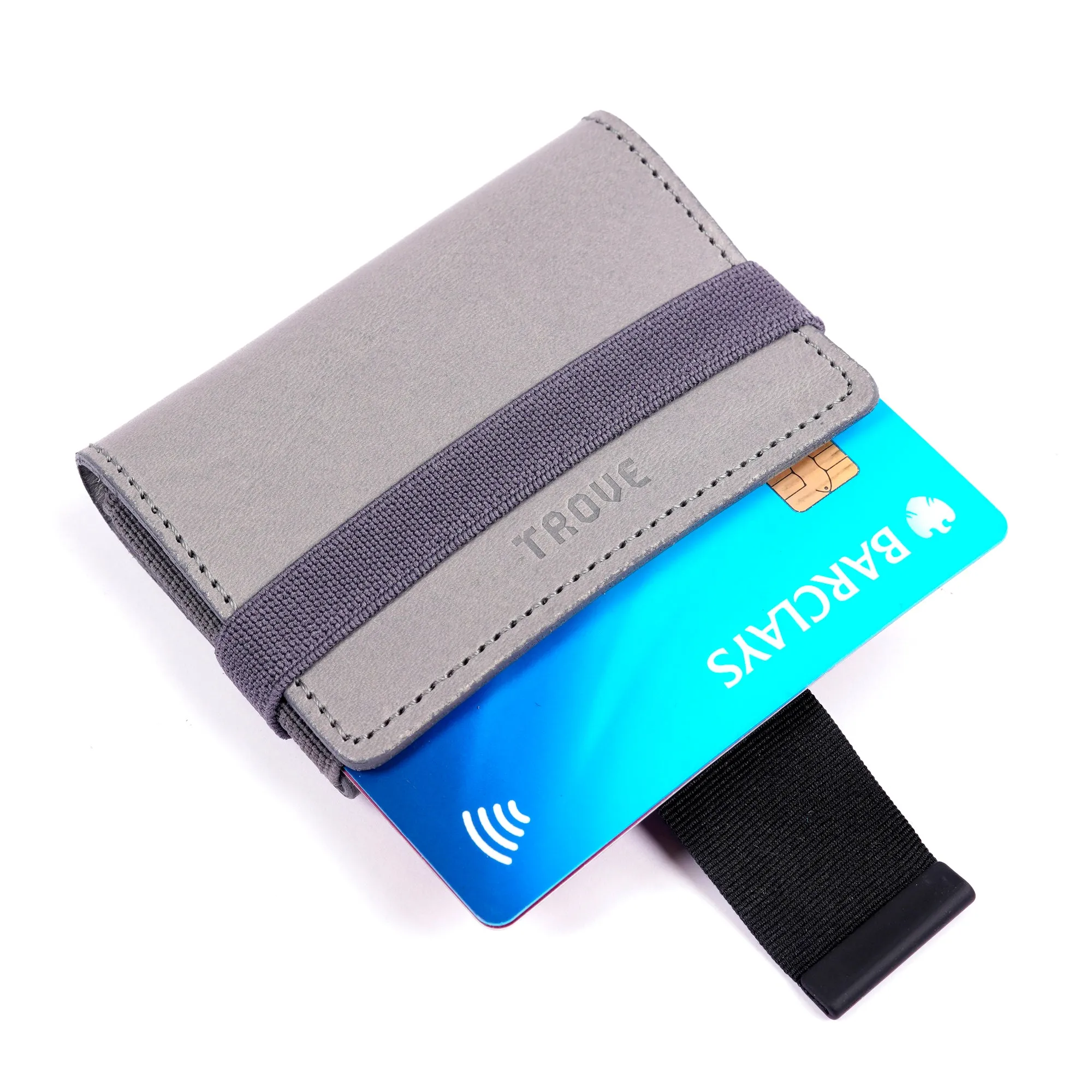 TROVE Cash Wrap: Grey Leather