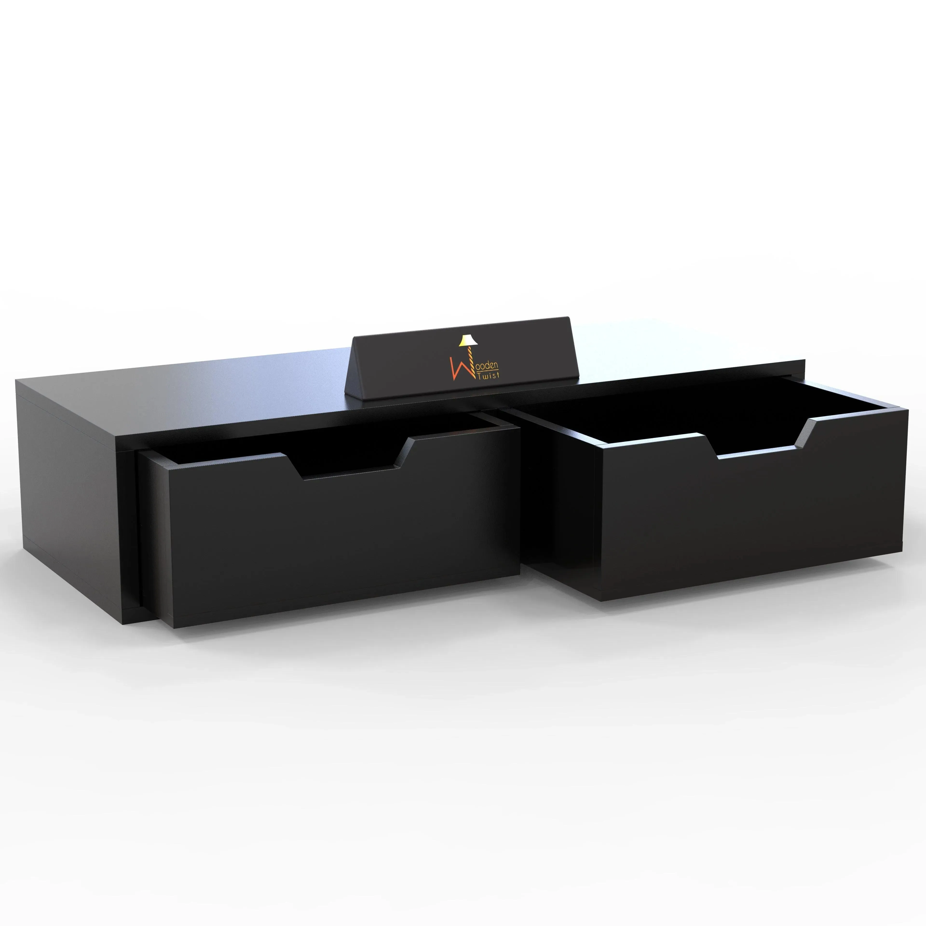 Wooden Twist Engineered Wood Wall Shelf with Drawer